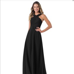 Azazie Kayleigh black bridesmaid black dress size a4
